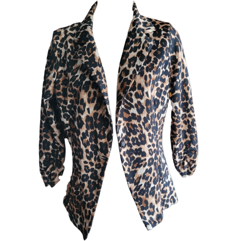 Leopard print Single-button Blazer Size S